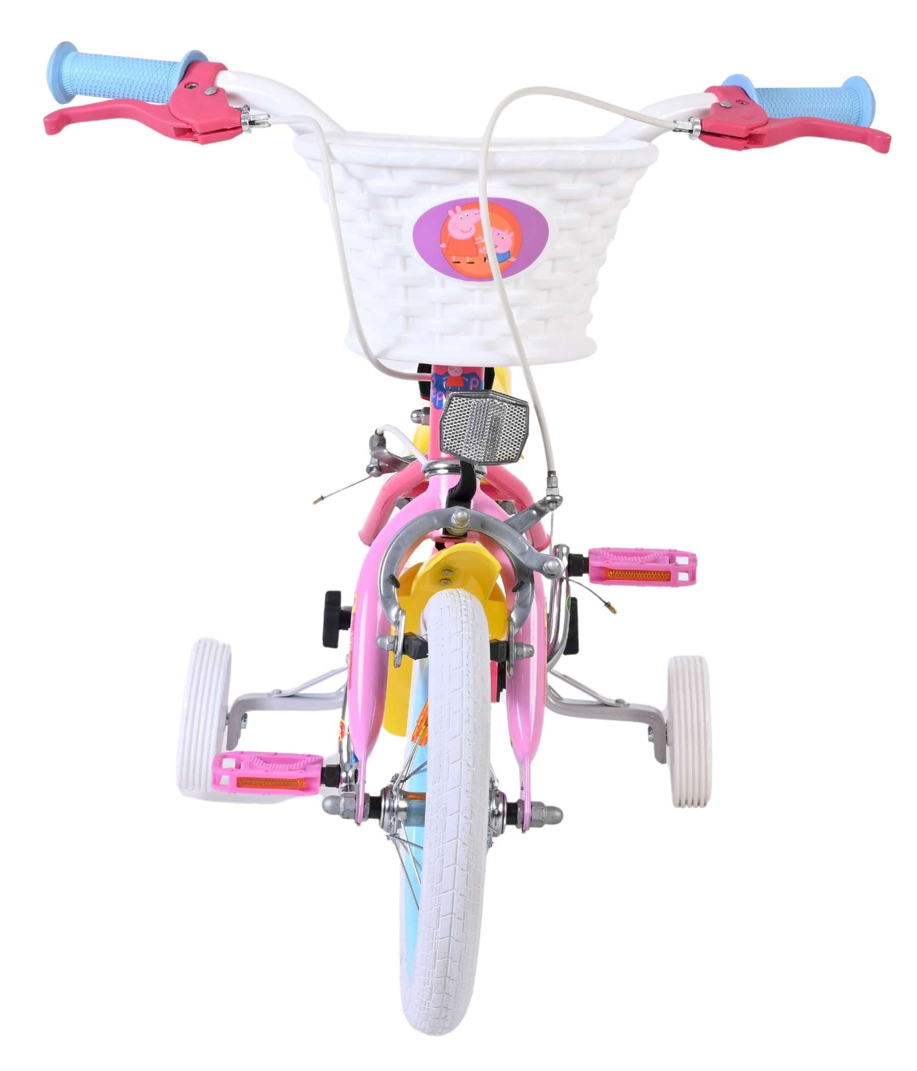 Volare peppa pig kinderfiets - meisjes - 12 inch - roze - twee handremmen