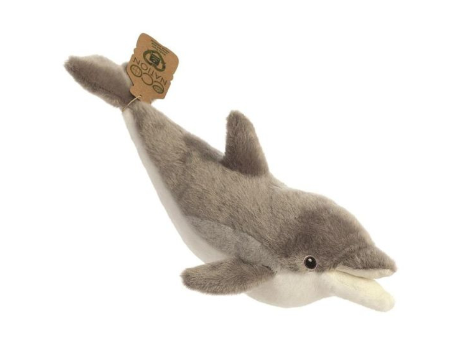 Eco nation pluchen knuffel - dolfijn - 28 cm