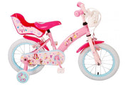 Disney Princess Kinderfiets Meisjes 14 inch Roze Twee Handremmen - afbeelding 1