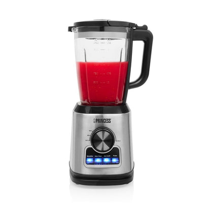 Princess 212094 blender solid pro (roestvrij staal zwart, 1,75 liter | rvs messenblok 6 messen | auto-clean-functie | onderdelen vaatwasserbestending)