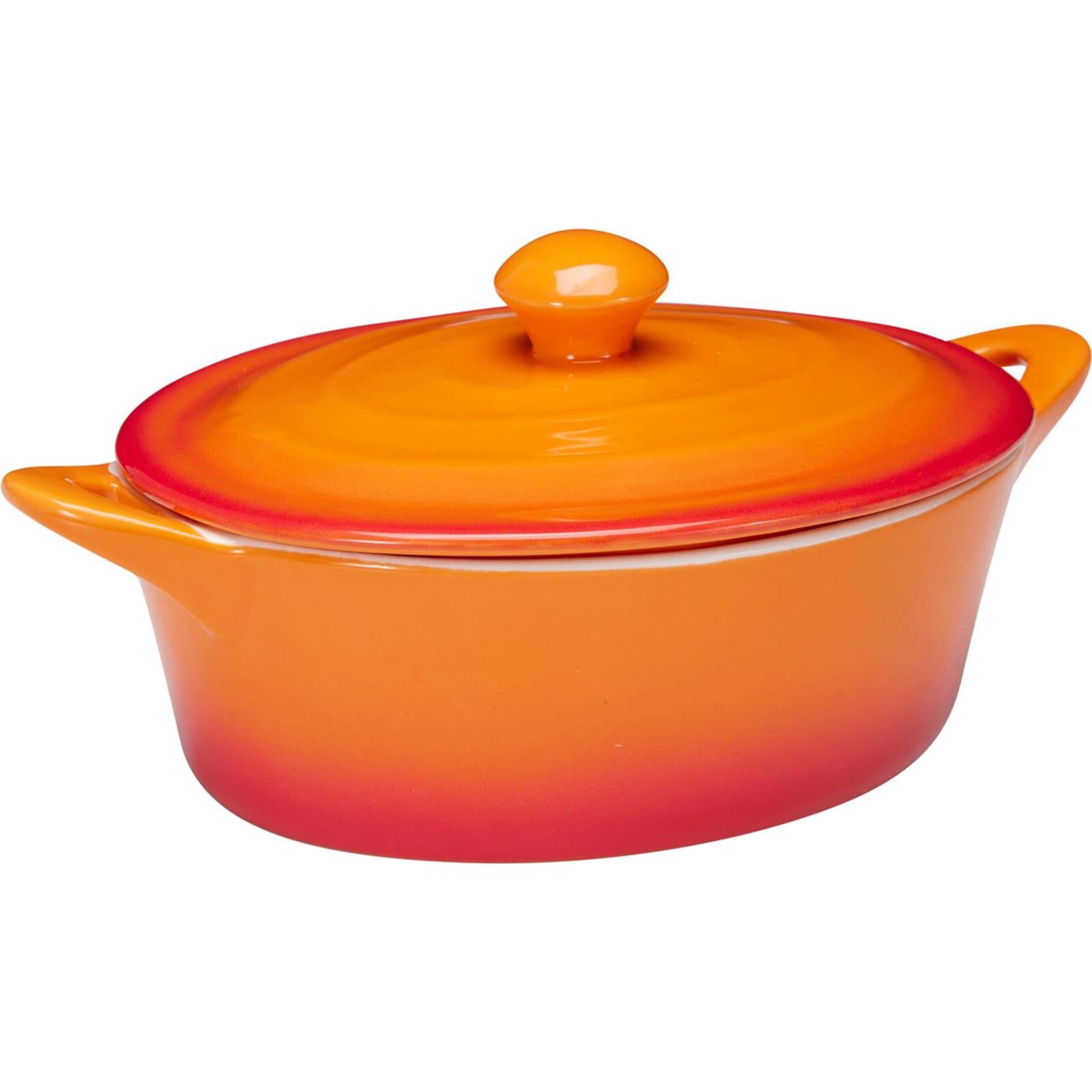 Excellent houseware pan porselein met deksel 600ml