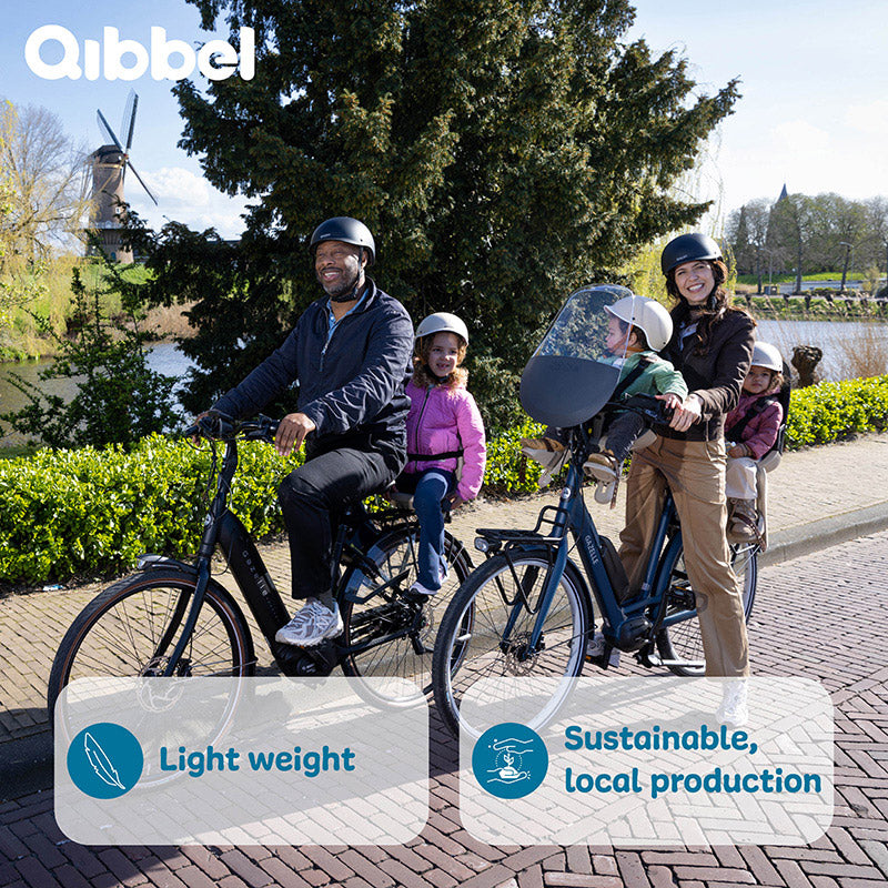 Qibbel achterzitje junior mik hd zwart compleet q350