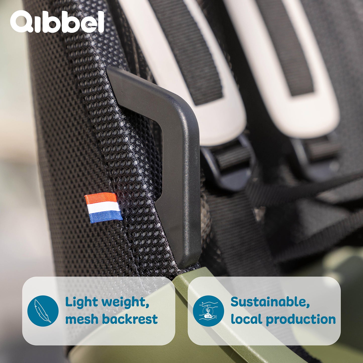 Qibbel achterzitje air mik-hd bagagedrager zwart