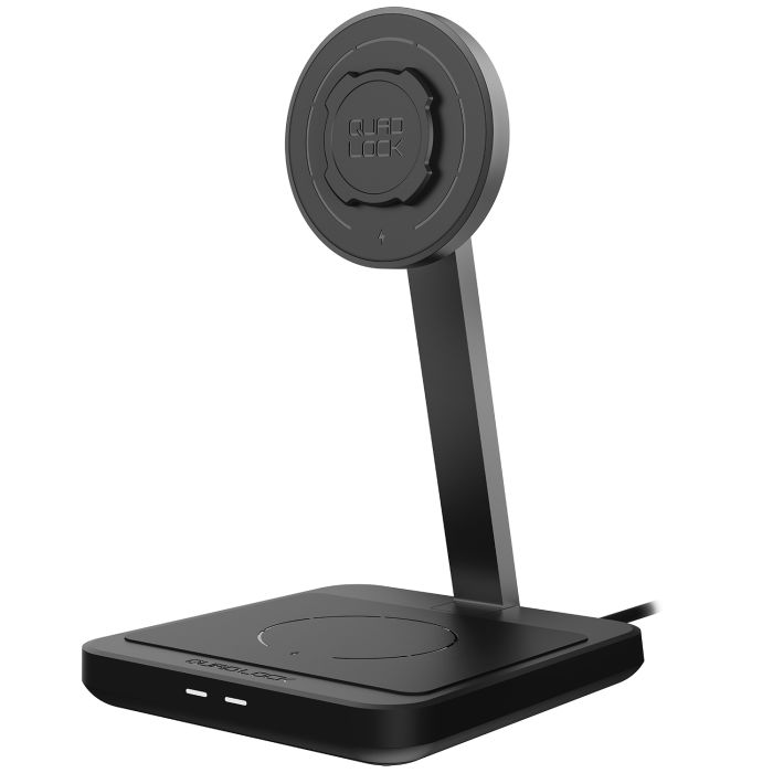Quad lock dual desktop wireless charger