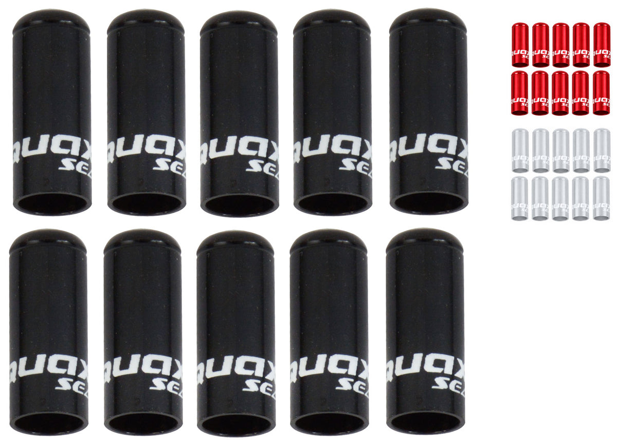 Quaxar aluminium end caps sealed 5 mm for outer brake cover (10 pieces) | schwarz