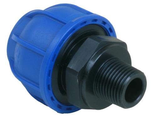 Alusic aluminium koppeling ø63mm - 2 buitendraad