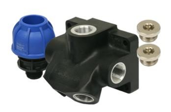 Alusic muurplaatset in:ø25mm uit:4x1 2