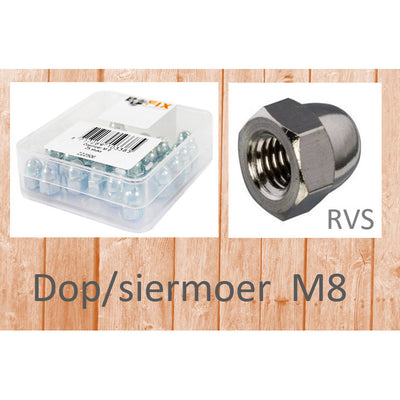 Dopmoer M8 per 25 RVS