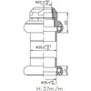 Tecora e balhoofdstel1 inch draad cartr alu 26.4 conus zwart