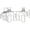 Tecora e balhoofdstel1 inch draad cartr alu 26.4 conus zilver