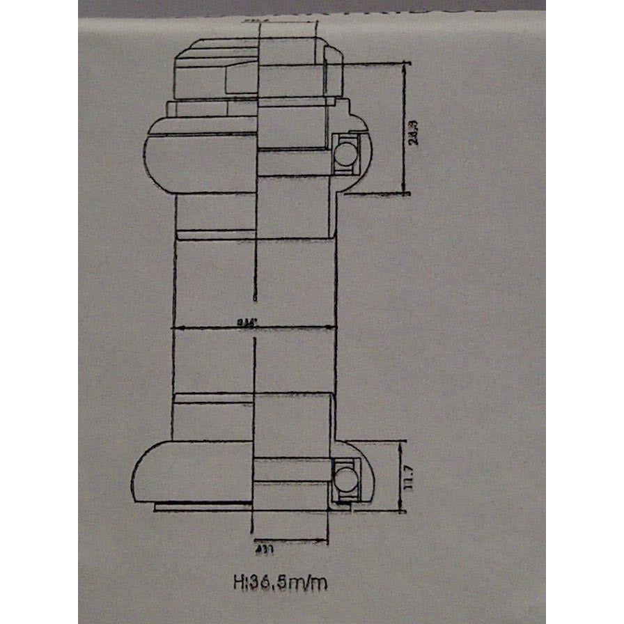 Tecora e balhoofdstel1 1 8 inch draad cartr alu 30.0 conus gepolijst