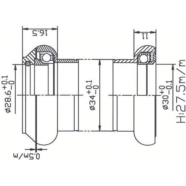 Tecora e balhoofdstel1 1 8 inch ahead cartr alu 30.0 conus zwart