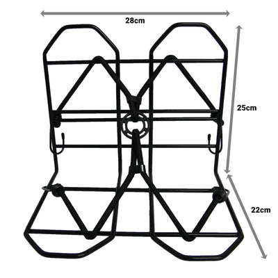 bagagerekje 28 x 25 cm zwart met spin