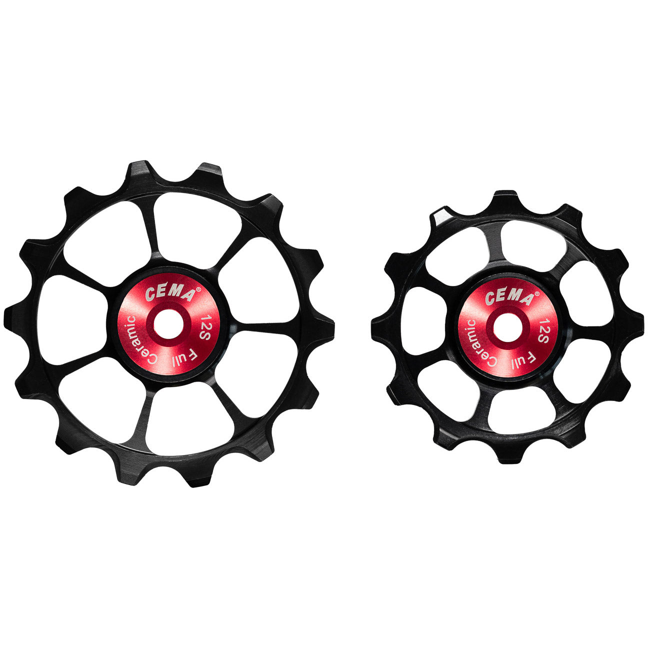 Cema derailleurwieltjes full keramisch dura ace 12v zwart