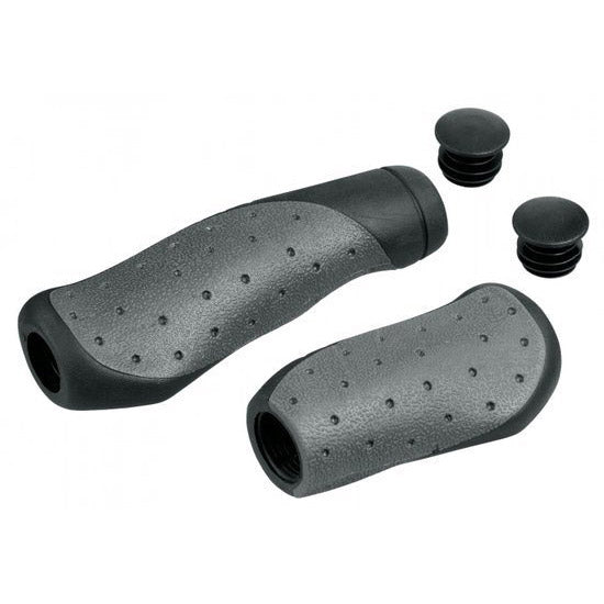Ergotec handvatset ohio 135 95mm zwart grijs
