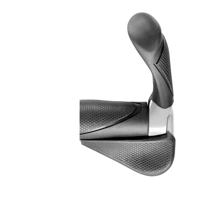 Ergotec handvatset mf2 verst. bar-ends 130 87mm zw chroom