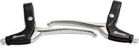 remgrepenset rollerbrake 4-vinger zwart zilver 2-delig