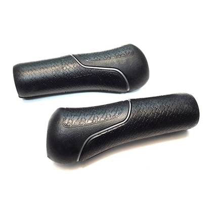 Gazelle handvatset hybride met zilveren bies 132 132mm zwart
