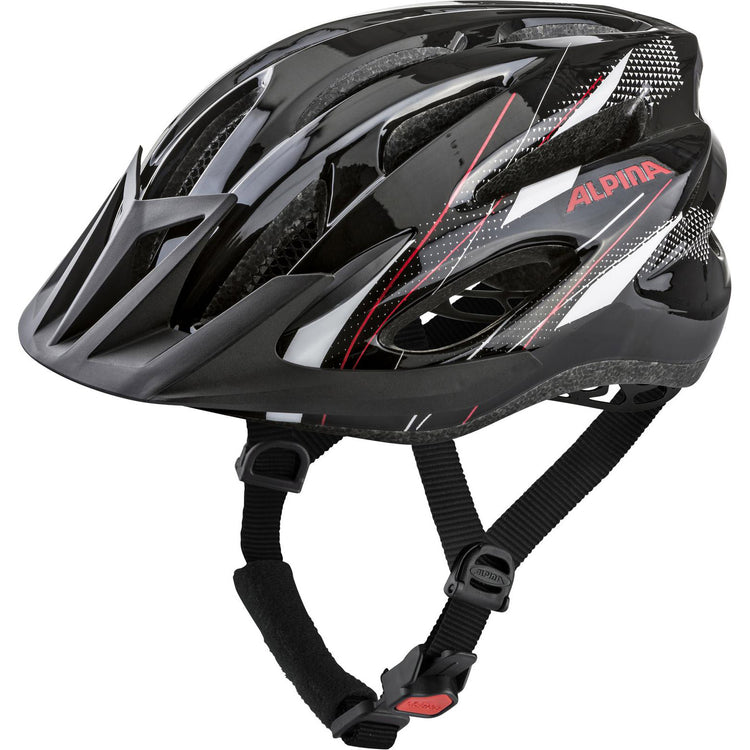 Alpina sports mtb helm mtb17 54-58 glans zwart wit rood