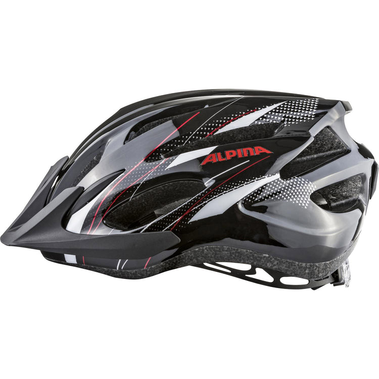 Alpina sports mtb helm mtb17 54-58 glans zwart wit rood