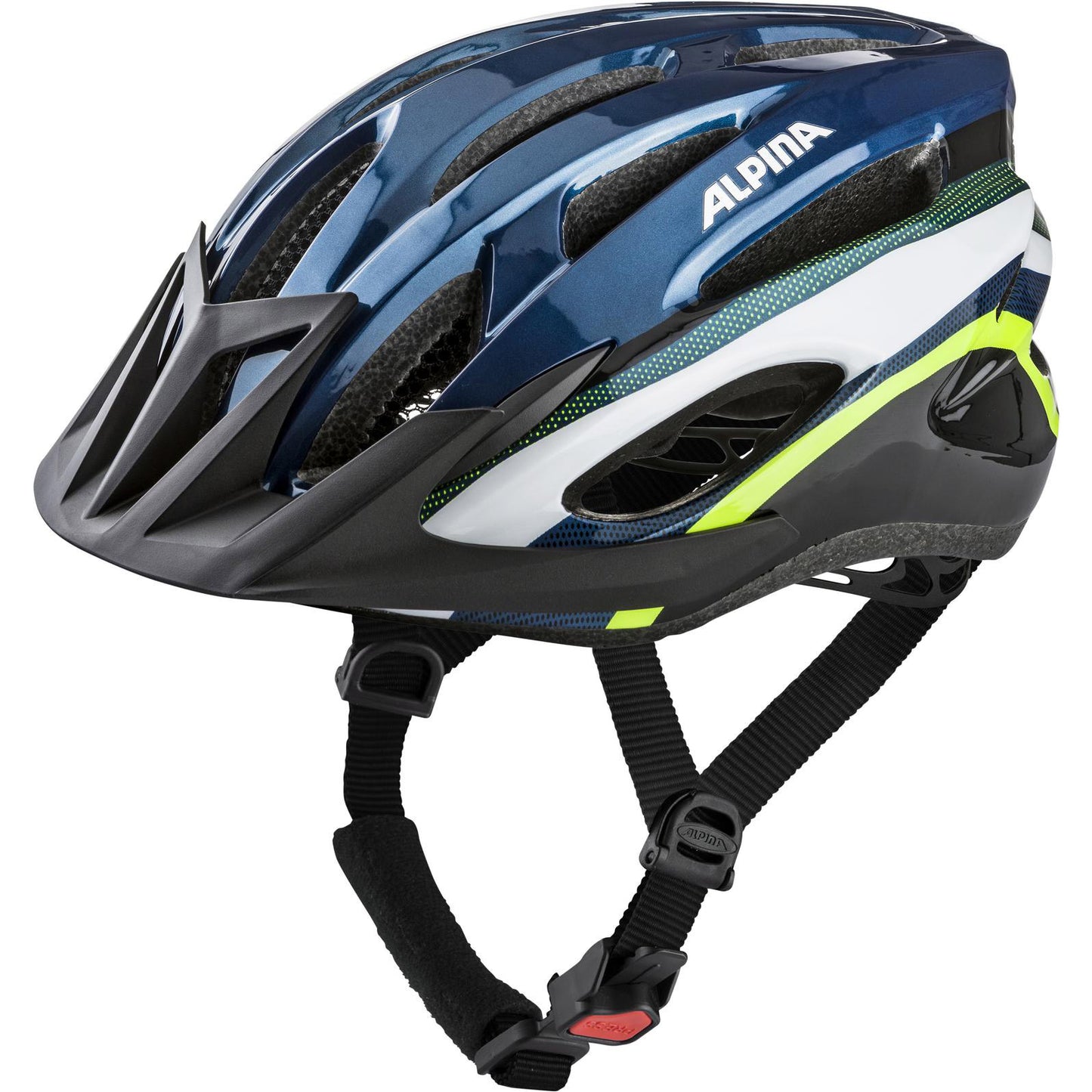 Alpina sports mtb helm mtb17 58-61 glans donkerblauw neon