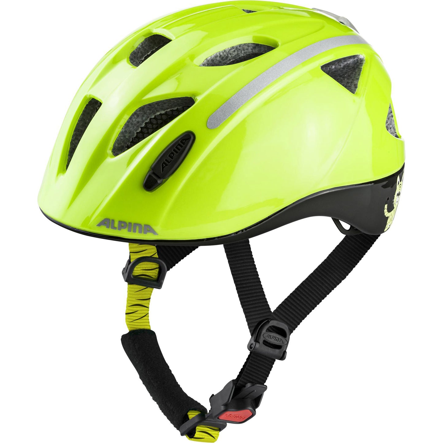Alpina sports kinderhelm ximo flash be visible 47-51 glans