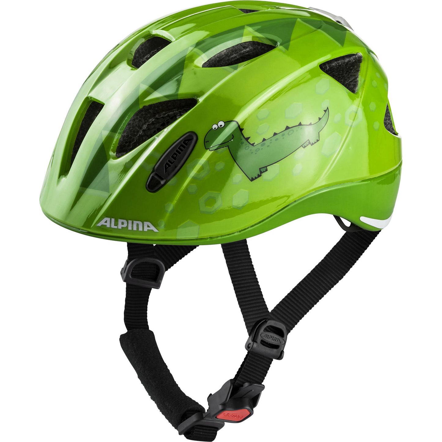 Olympic sportswear alpina sports kinderhelm ximo flash green dino 49-54 glans