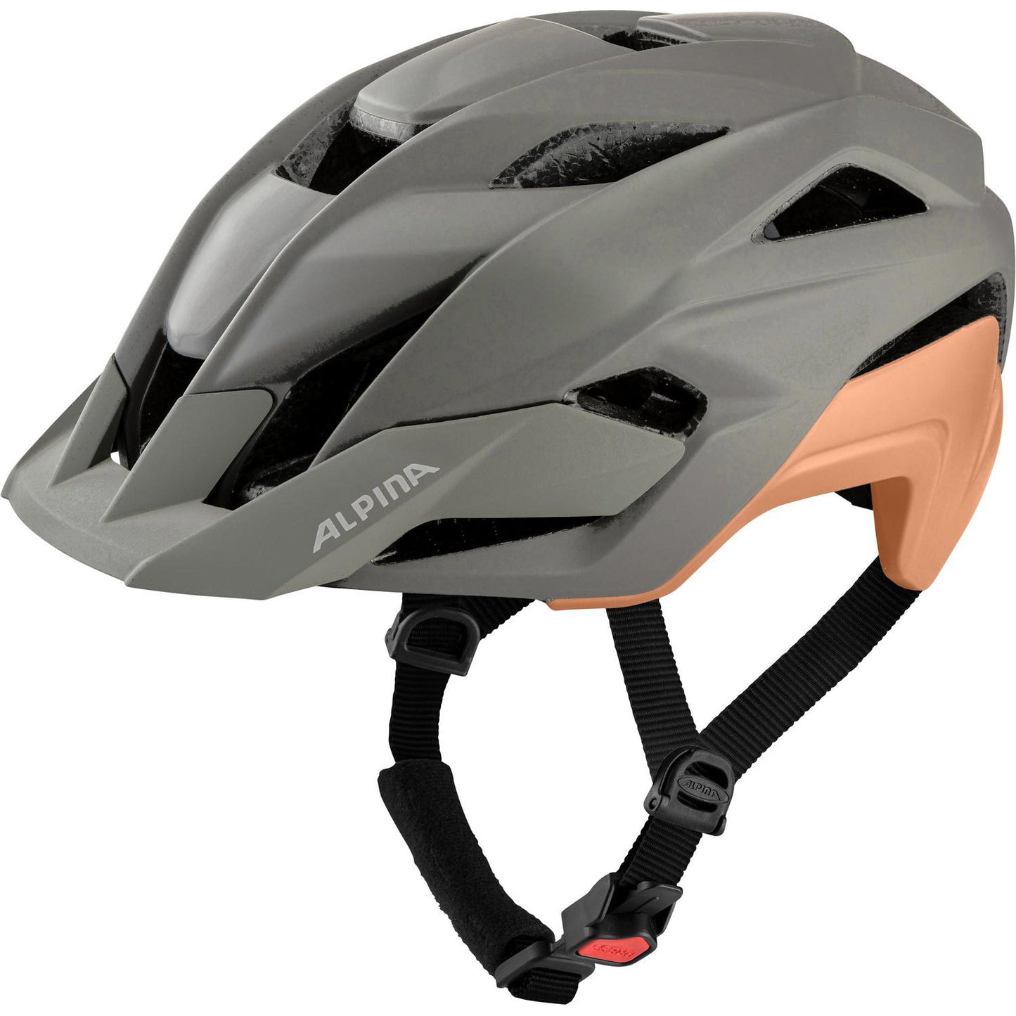 Alpina sports mtb helm kamloop 51-55 mat grijs perzik