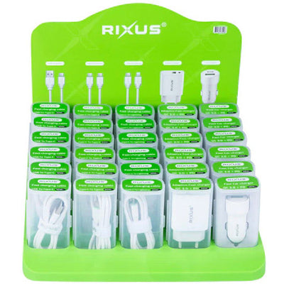 Olympic sportswear rixus baliedisplay rxds01 kabels en laders gevuld