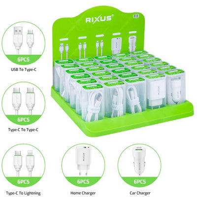 Olympic sportswear rixus baliedisplay rxds01 kabels en laders gevuld