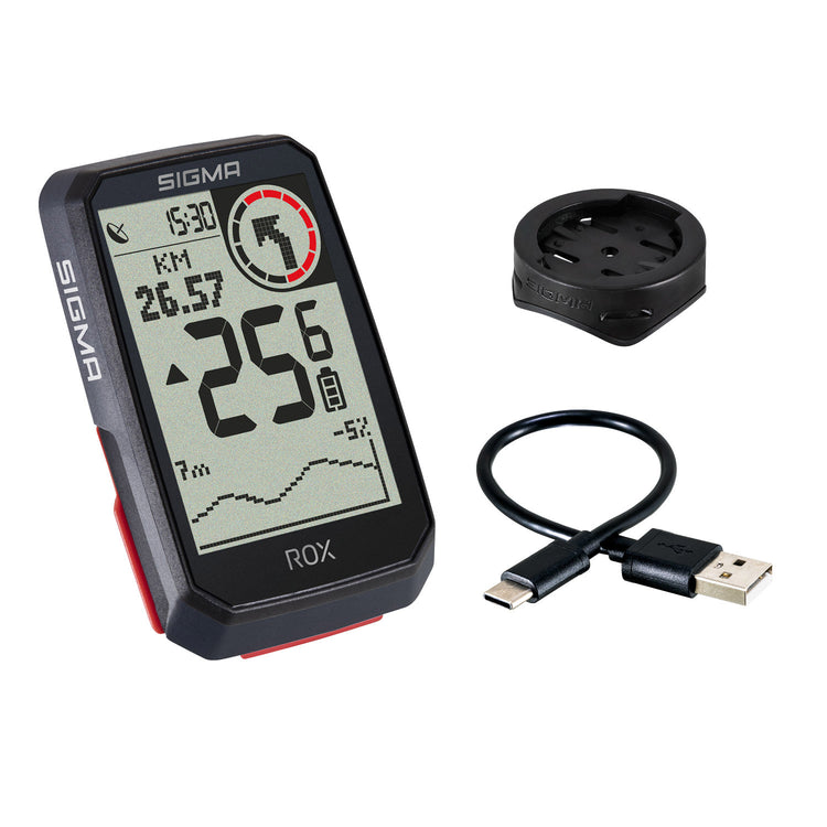 Sigma rox 4.0 gps zw zw standaard stuurhouder + usb-c oplaadkabel