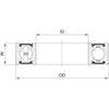 Union kogellager ball bearing cb-110 18x30x7