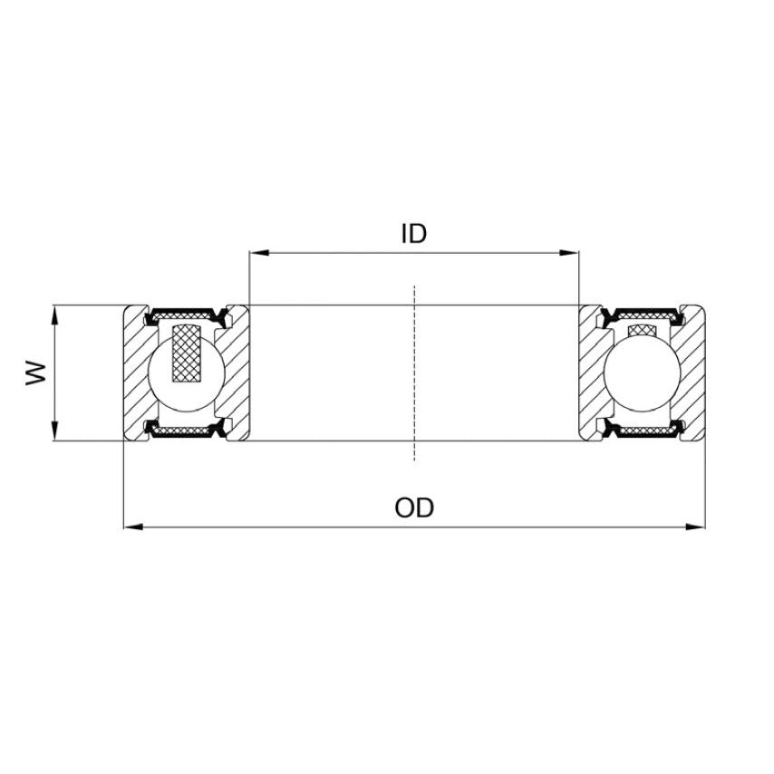 Union Kogellager CB-338 6001 LLB 12x28x8 keramisch (1st)