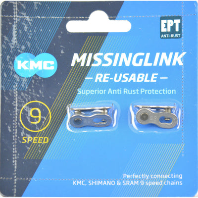 KMC Kettingschakel X9 1 2x11 128 - Zilver