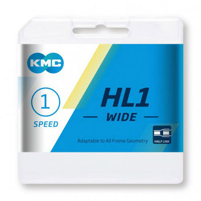 Kmc single speed ketting hl1 breed zilver 100 schakels - zilver