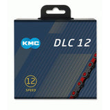 KMC Fietsketting DLC 12 126 schakels - Rood Zwart - 272g - afbeelding 1
