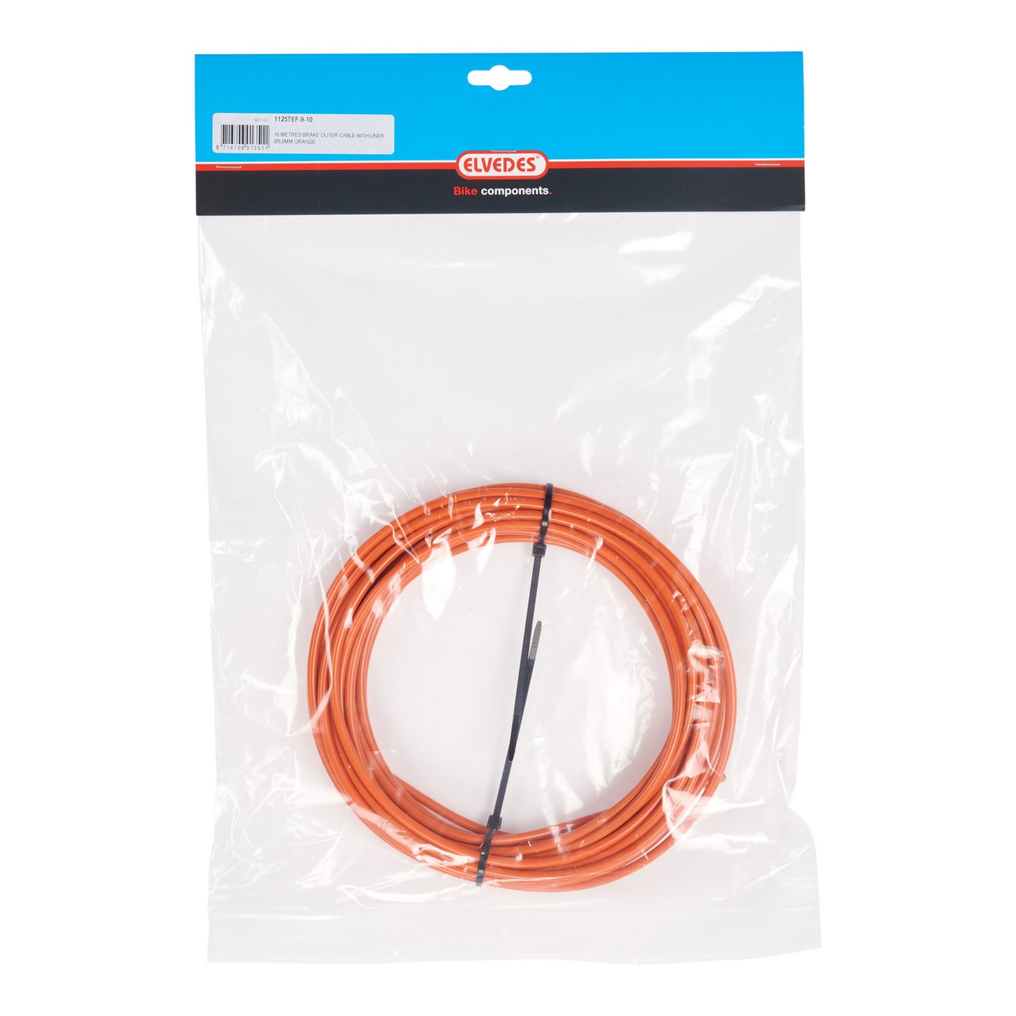 Elvedes Rem buitenkabel 5mm (10m)oranje liner 1125TEF-9-10