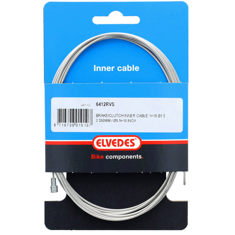 Elvedes rem binnenkabel 2250mm rvs �1,5mm v-nippel