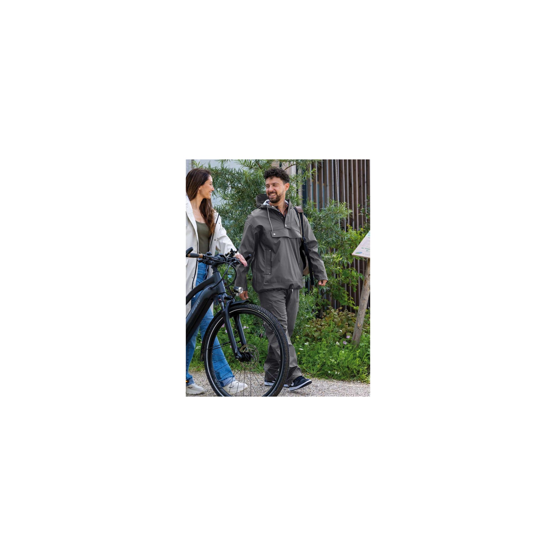 Mirage regenjas rainfall closed jacket - maat l - gemaakt van polyester soft touch - earl grey