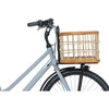 Basil Green Life - rotan fietsmand - large - voorop- natural bruin