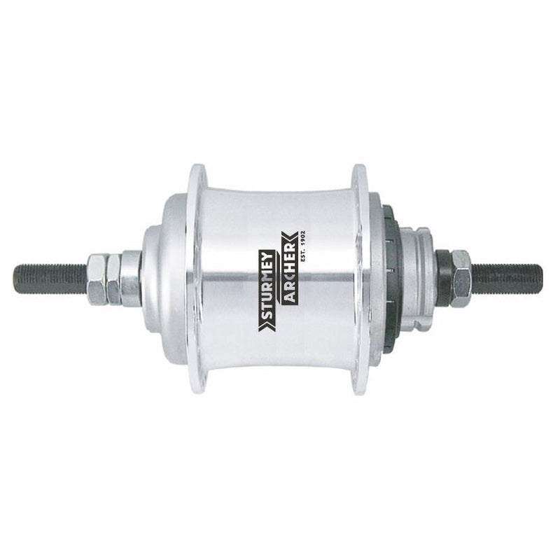Versnellingsnaaf Sturmey Archer S-RF3 3 speed vrijloop - 36 gaats - zilver