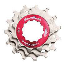 Sunrace sluitring met kransjes 11v 11 13 15t zilver