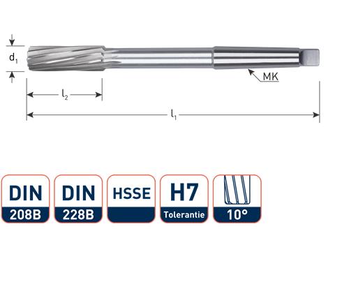 Rotec machineruimer mc h7 23mm spir.