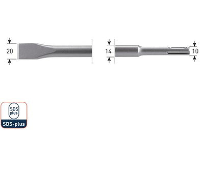 Rotec sds platte beitel 250mm