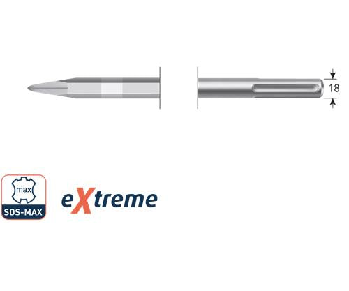 Rotec sds max extreme puntbeitel 400mm