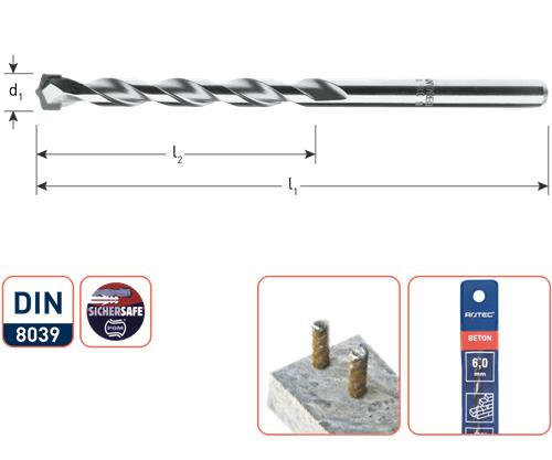 Rotec betonboor 14.0mm