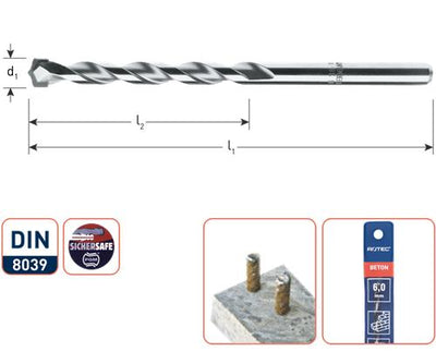 Rotec betonboor 12.0mm