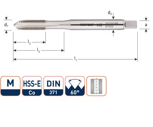 Rotec machinetap d371 alu m5