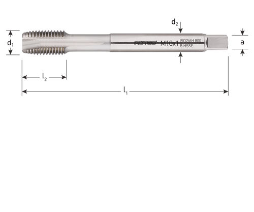 Rotec machinetap din371 mf8x1