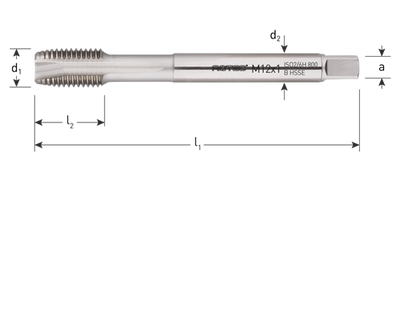 Rotec machinetap din374 mf14x1